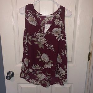 Lush hi low women’s floral tank top